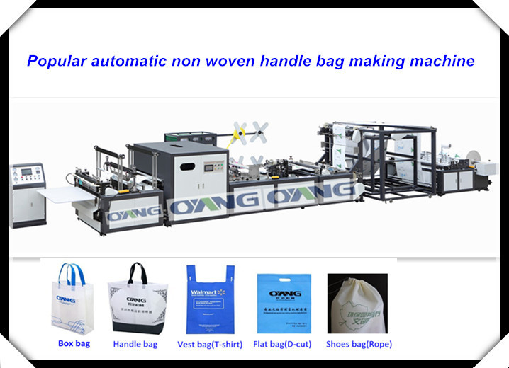 Nonwoven थैला हैंडल करने के लिए एकल चरण गैर बुना बैग बनाने की मशीन / उपकरण
